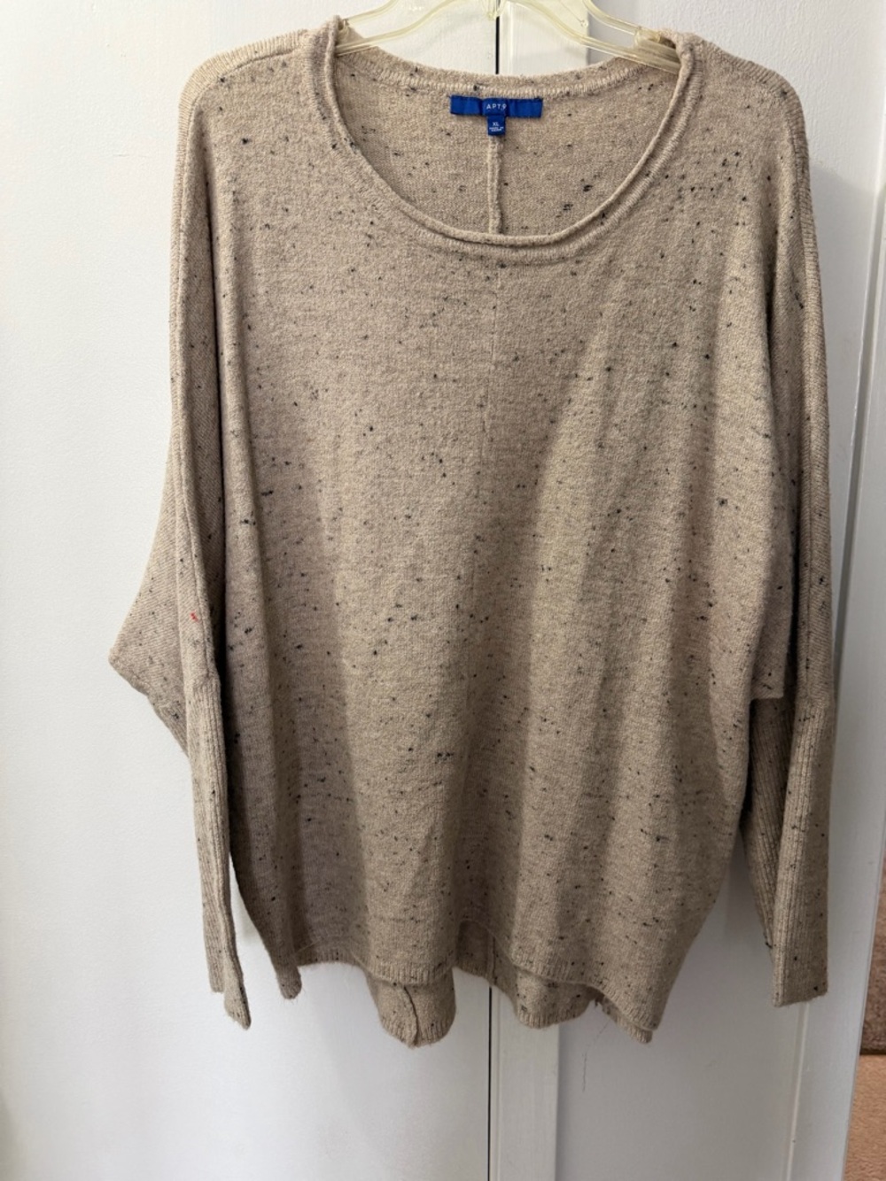 Apt. 9 Beige Speckled Crewneck Sweater